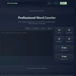 Live Word Counter Tool