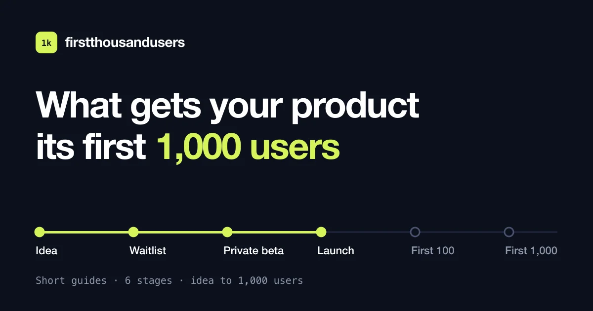 First 1,000 Users social preview