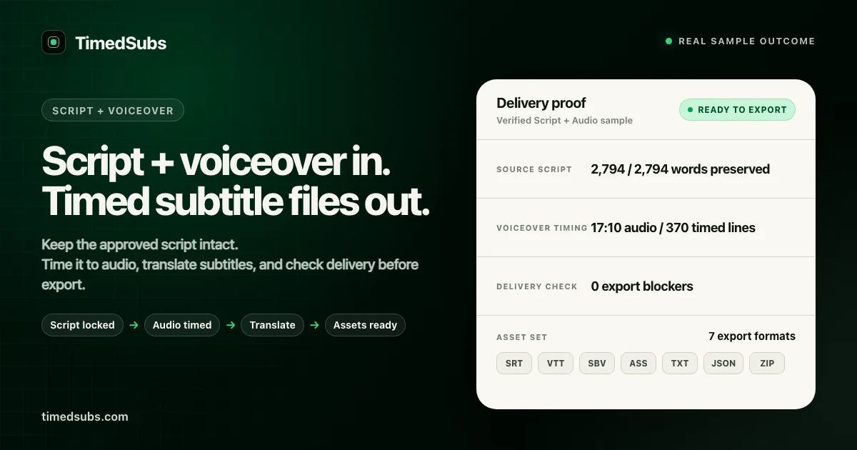 TimedSubs social preview