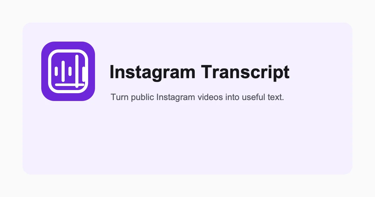 IGTranscript social preview