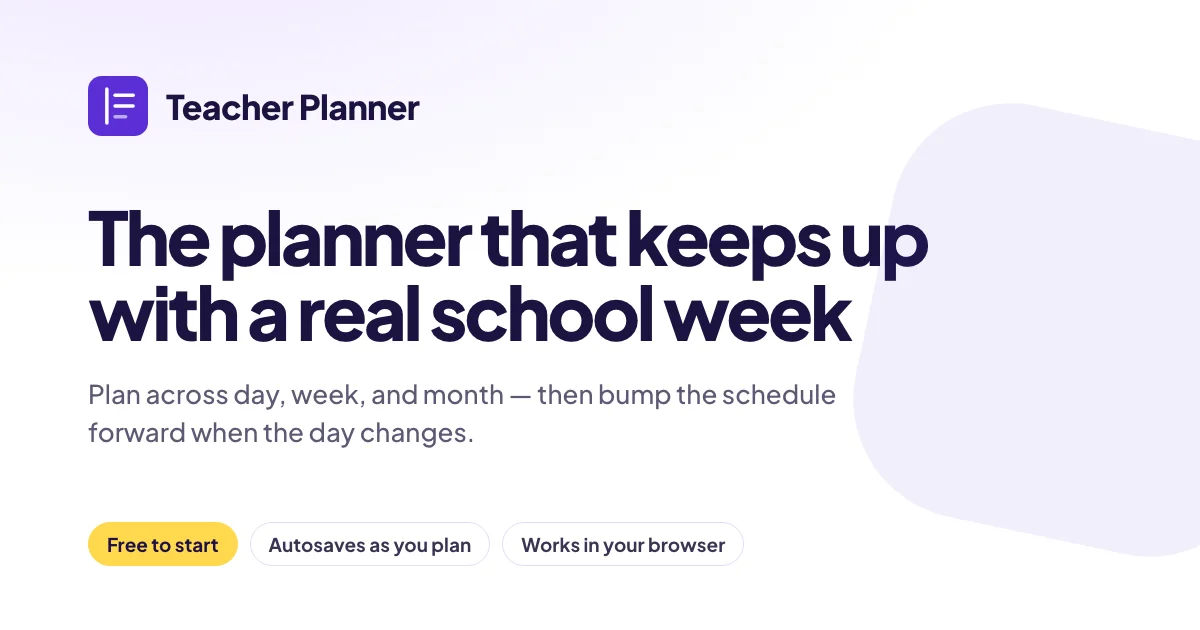 Teacher Planner social preview