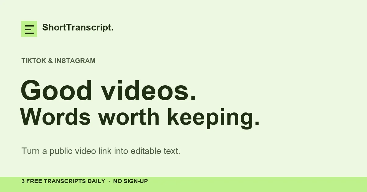 ShortTranscript social preview