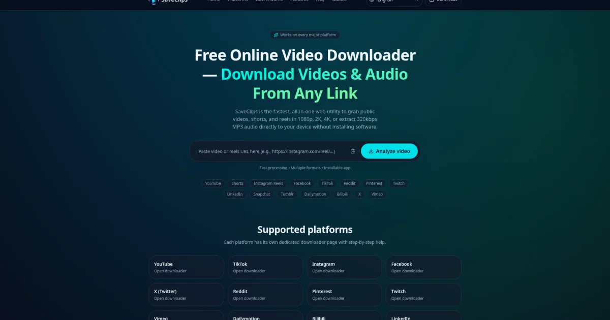 SaveClips social preview