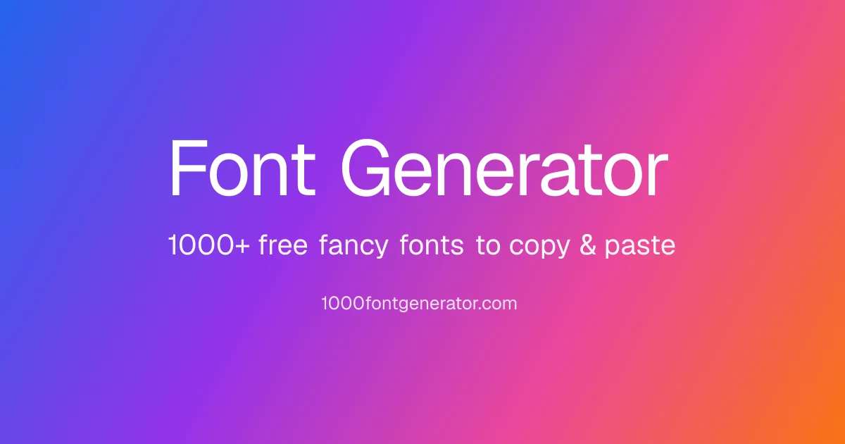 Font Generator social preview