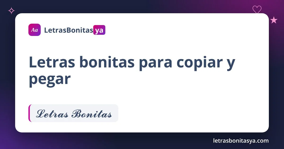 Letras bonitas social preview
