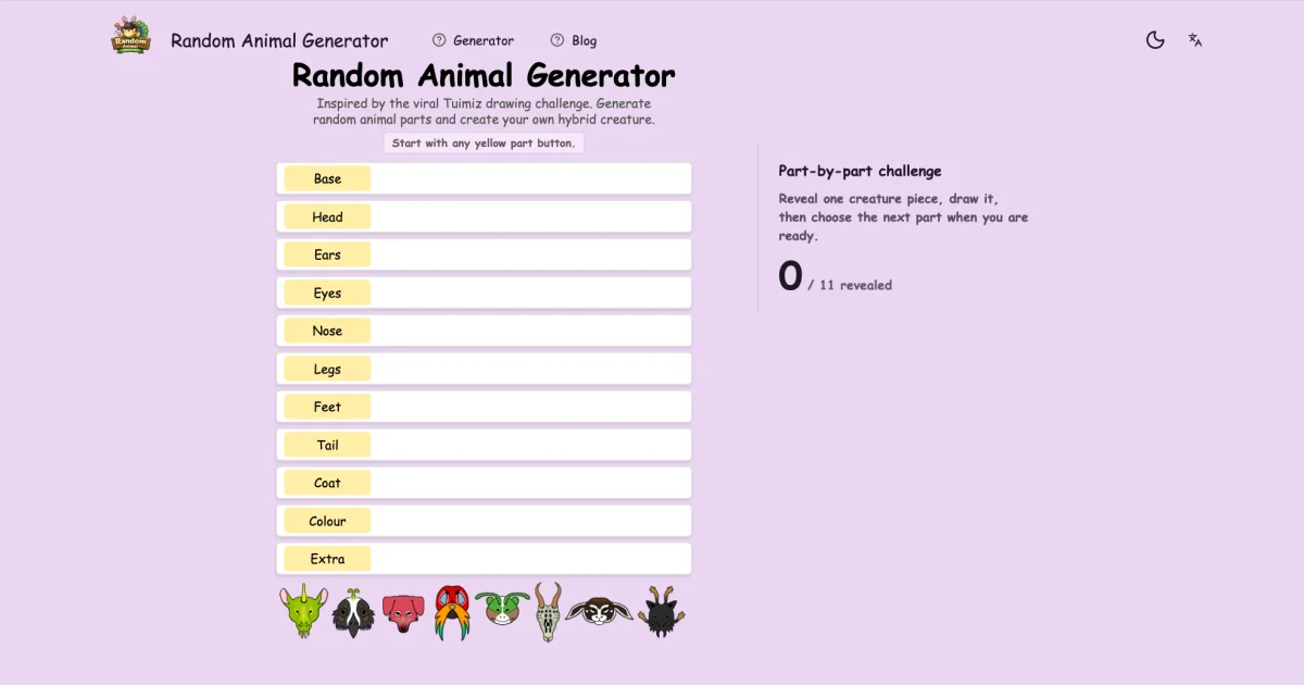 Random Animal Generator social preview