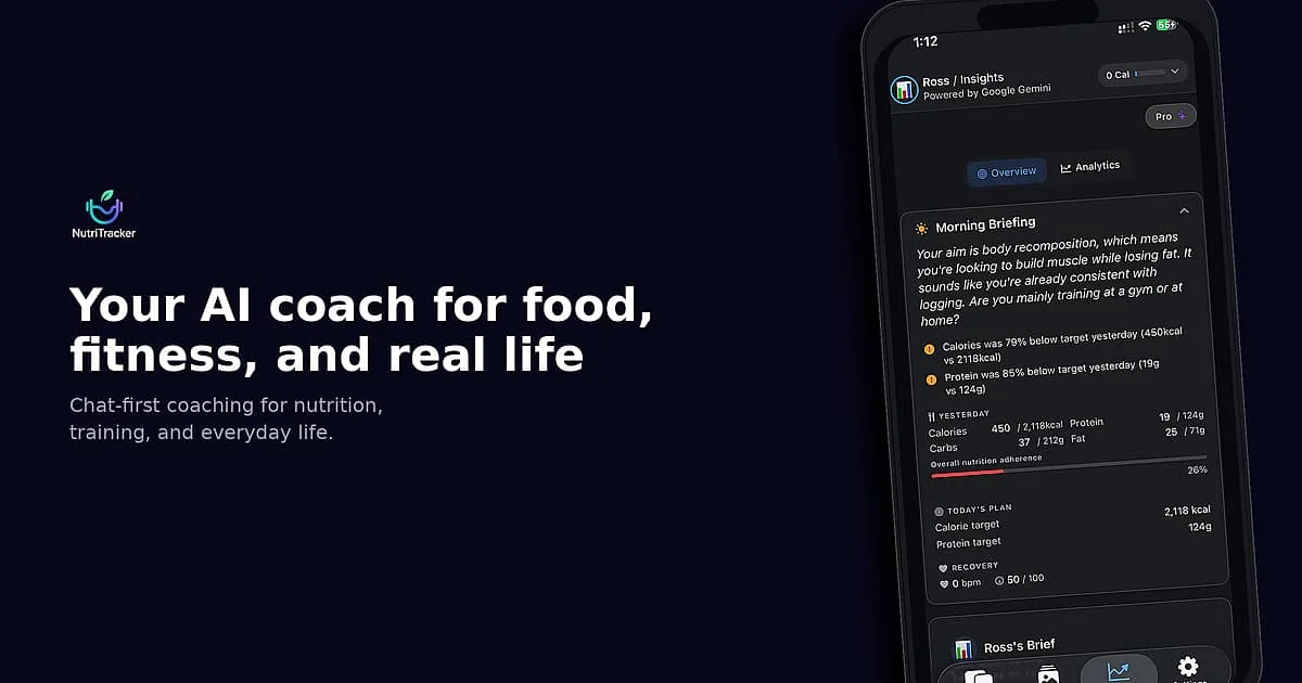 NutriTracker - Your AI Coach social preview