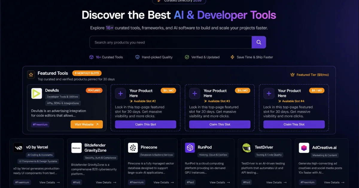 TrendingDevTools social preview