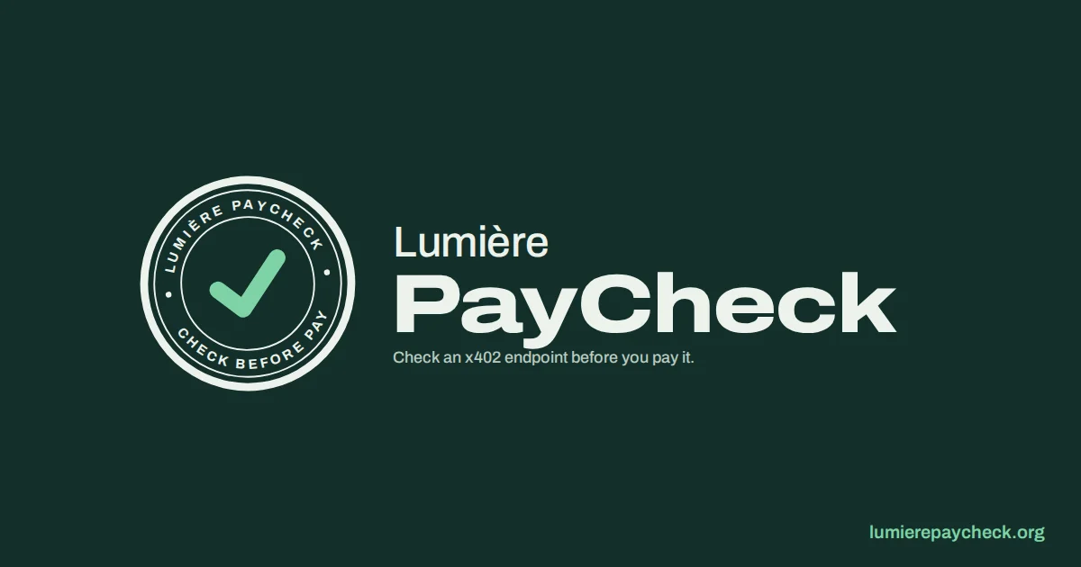 Lumière PayCheck social preview