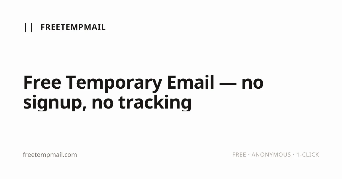 Freetempmail social preview