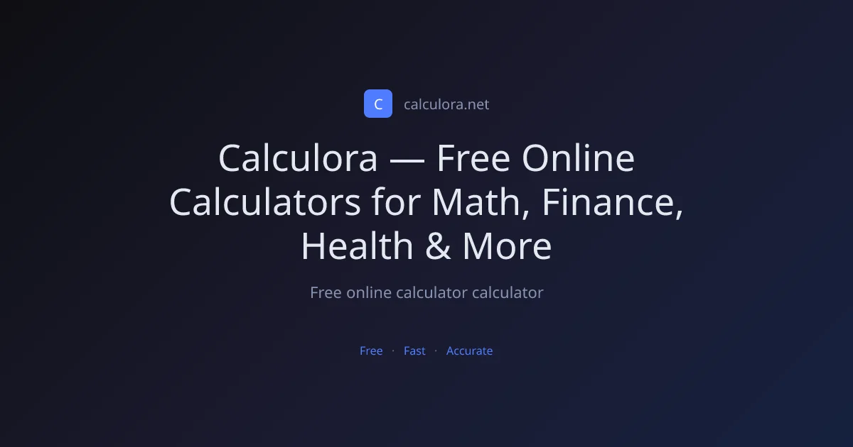 Calculora social preview
