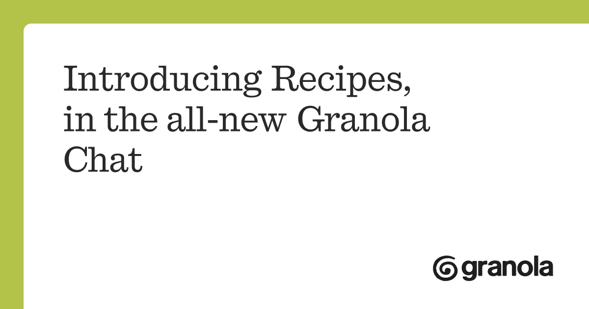 Granola Recipes social preview