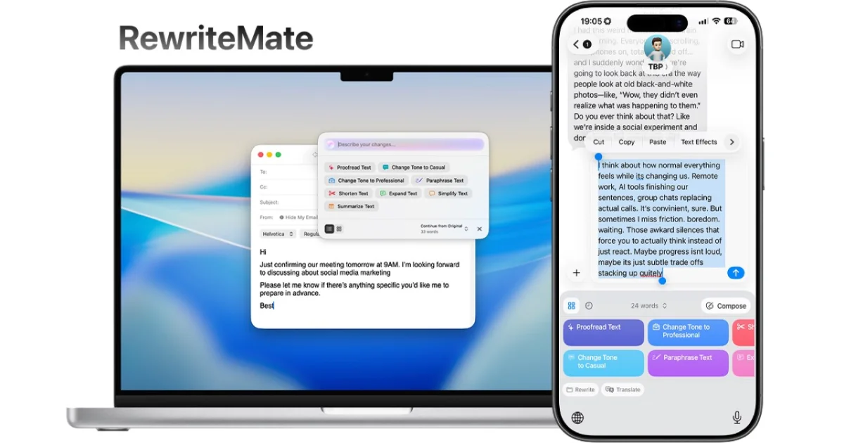 RewriteMate AI Keyboard social preview