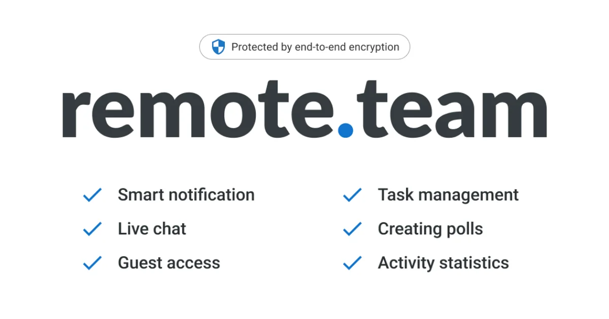 Remote.Team - secure chat & tasks social preview