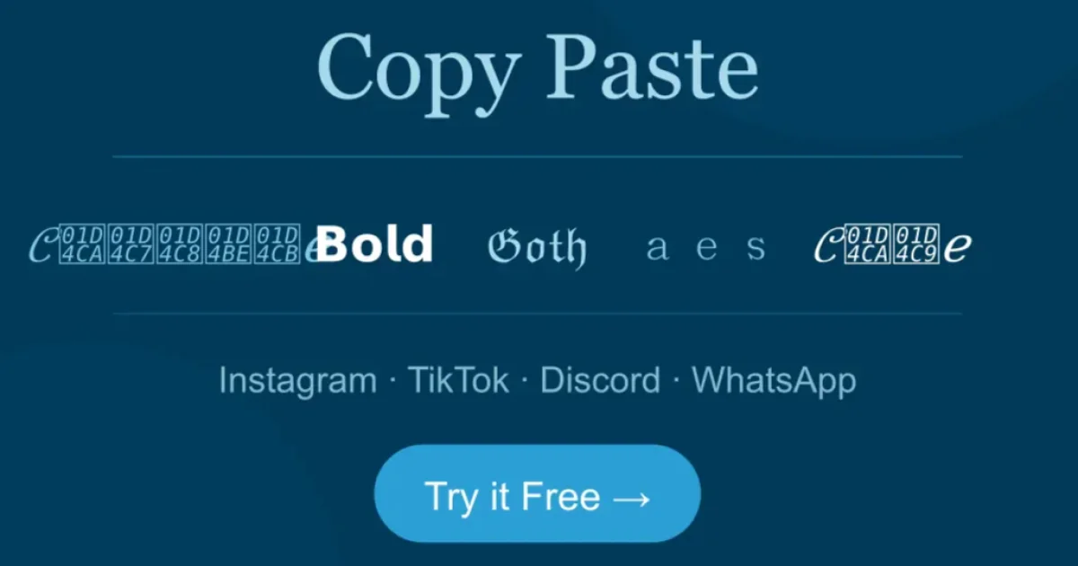 Copy Fonty – Fancy Font Generator social preview
