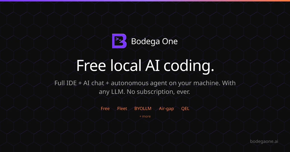 Bodega One Code social preview
