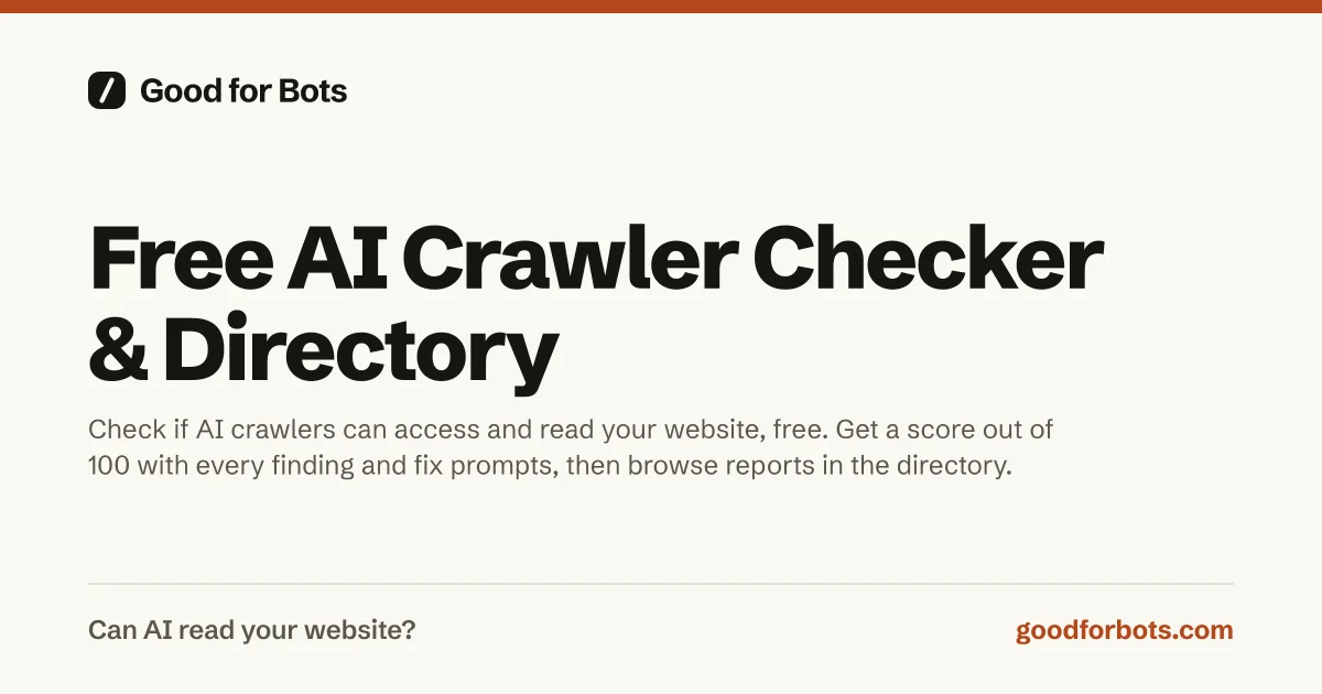 Good for Bots social preview