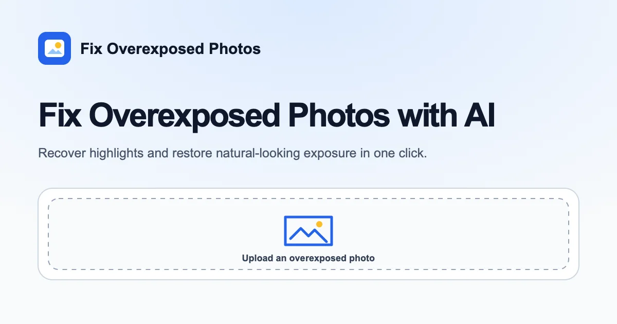 Fix Overexposed Photos social preview
