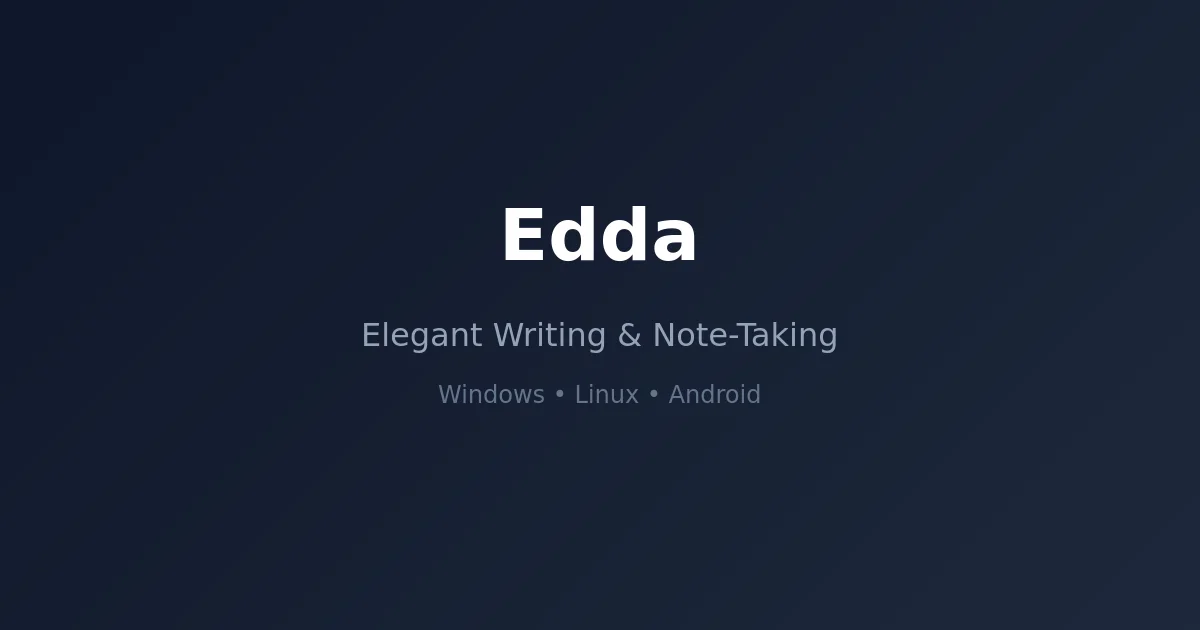 Edda - Author's Bible social preview
