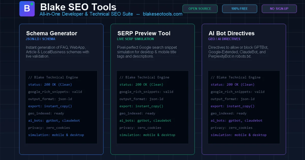 Blake SEO Tools social preview