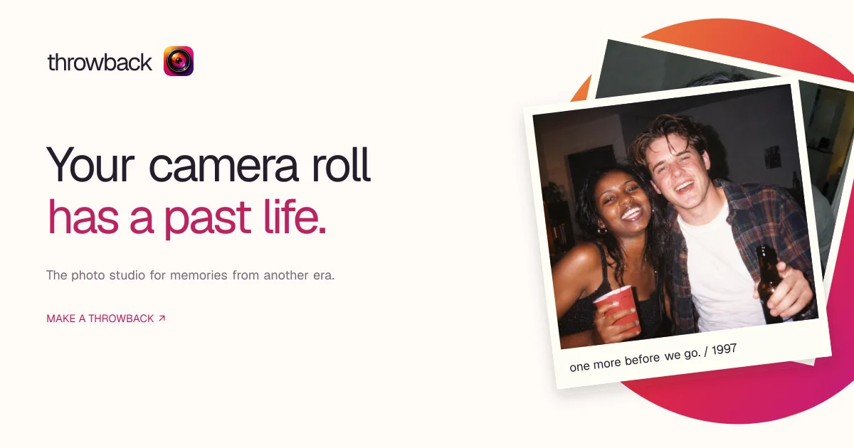 throwback: same you. another lifetime. social preview