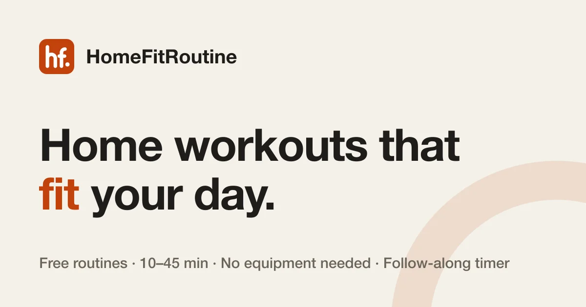 HomeFitRoutine social preview
