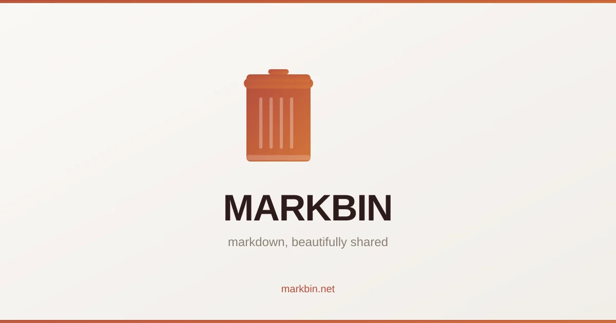 Markbin social preview