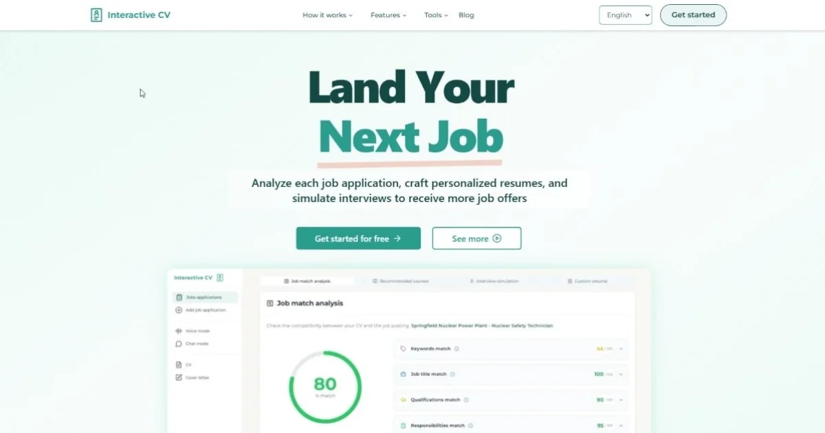 Interactive CV social preview