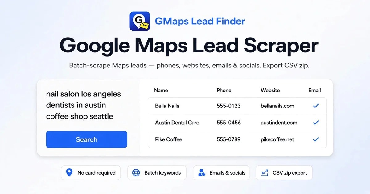 Google Maps Lead Scraper social preview