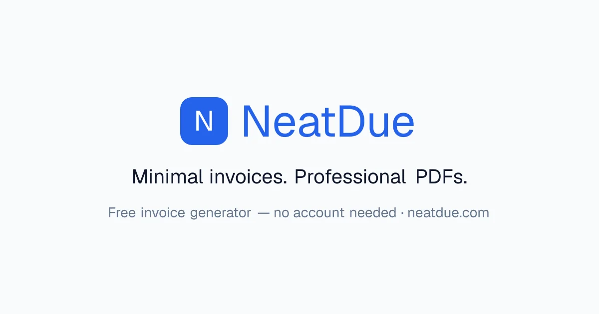 NeatDue social preview