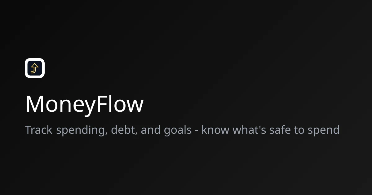 MoneyFlow: No bank login social preview