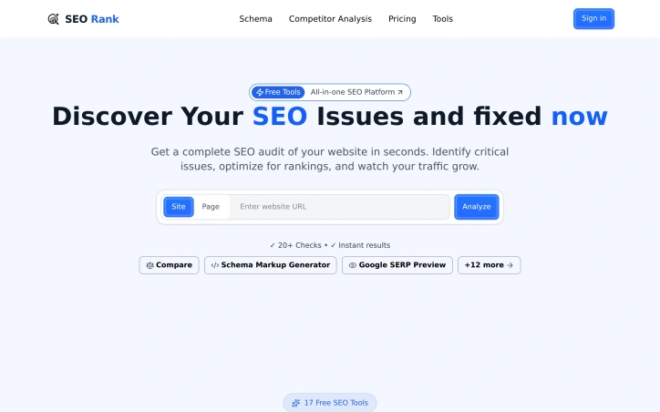 Preview of SEO Rank