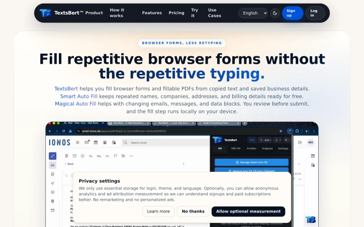 TextsBert preview