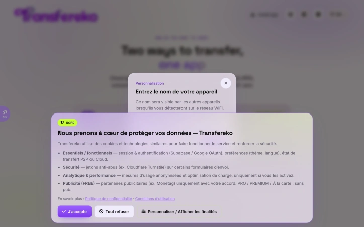 Preview of Transfereko
