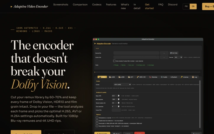 Preview of Adaptive Video Encoder