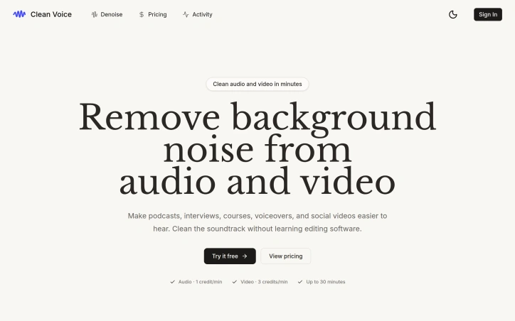 Preview of Clean Voice