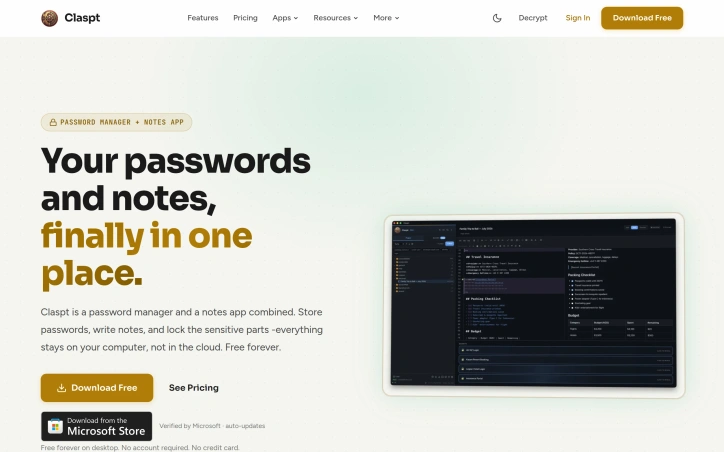 Claspt preview