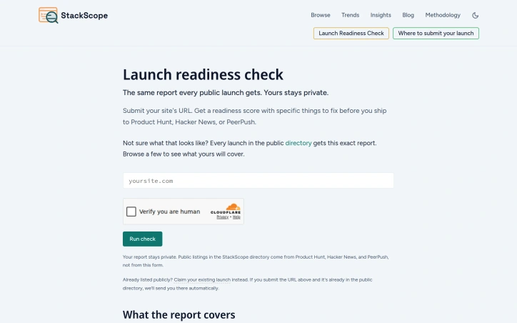 Preview of StackScope Launch Readiness