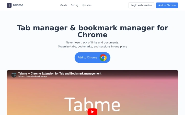Preview of Tabme