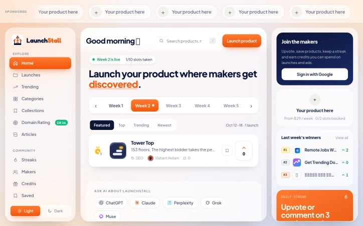 Preview of LaunchStall