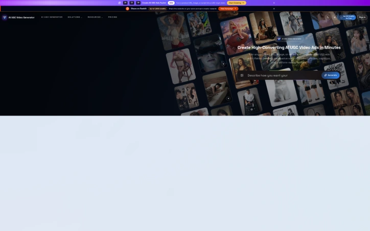Preview of AI UGC Video Generator