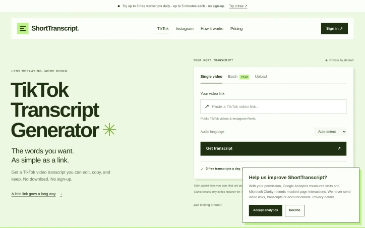 Preview of ShortTranscript