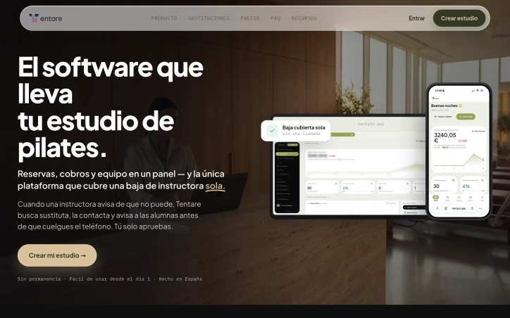 Preview of Tentare Pilates Software