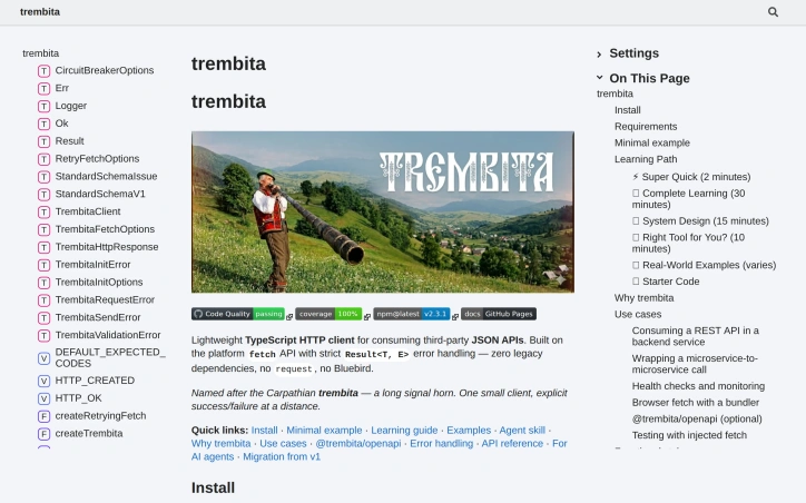 Preview of Trembita - a lightweight TypeScript HTTP client