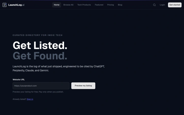 Preview of LaunchLog