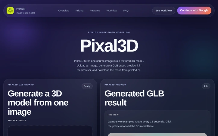 Preview of Pixal3D