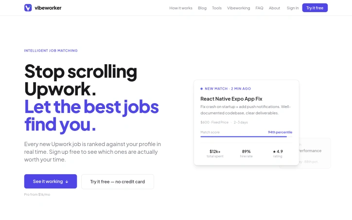 Preview of Vibeworker