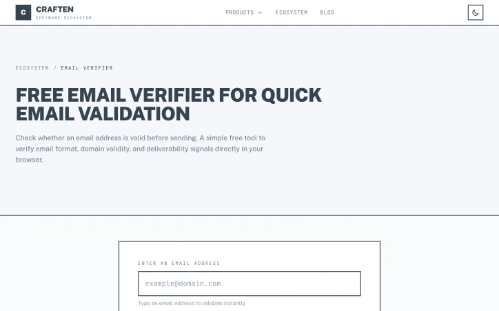Preview of Email Verifier