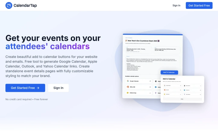 Preview of CalendarTap