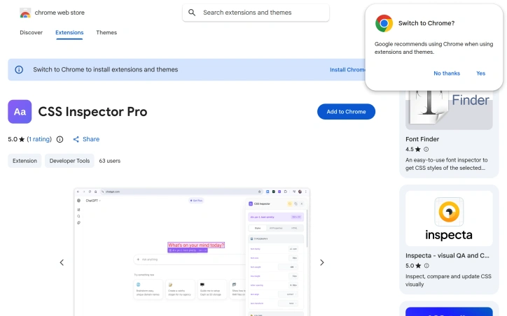 CSS Inspector Pro preview
